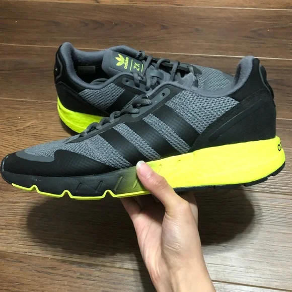 adidas gazelle silver green womens adidas ZX 1K Boost Yellow/White Grade School Boys' Shoes, Size: 4 main image 1
